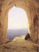 Karl Blechen Monks at the Gulf of Naples (mk09) oil painting artist